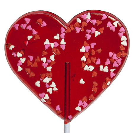 Giant Confetti Heart Lollipops