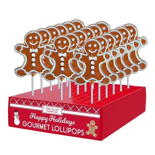 Frosted Gingerbread Man Lollipops