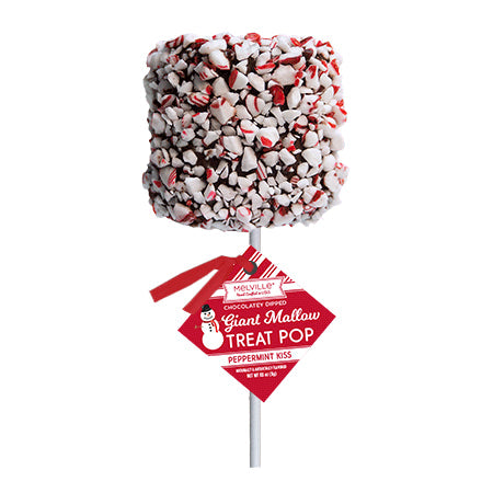 Giant Marshmallow Pops - Peppermint Dark Chocolatey Coating