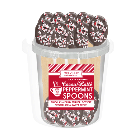 Peppermint Dark Chocolatey Dipped Spoons
