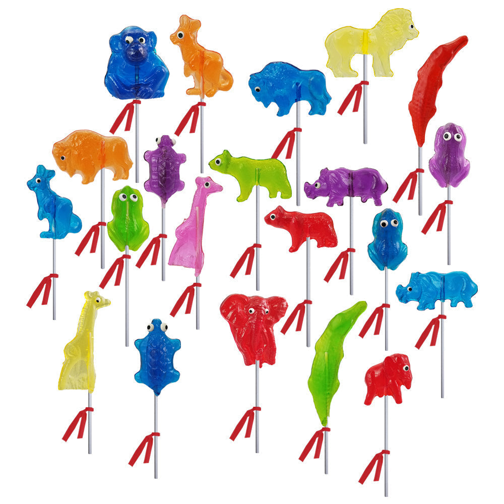 Zoo Animal Lollipops - Assorted (24ct)