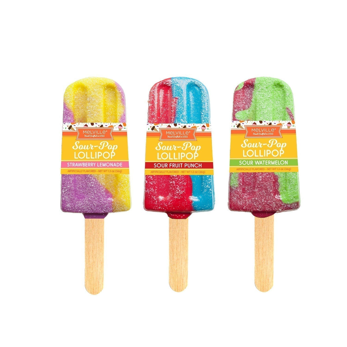 Sour Pop Lollipops - Assorted (24ct)
