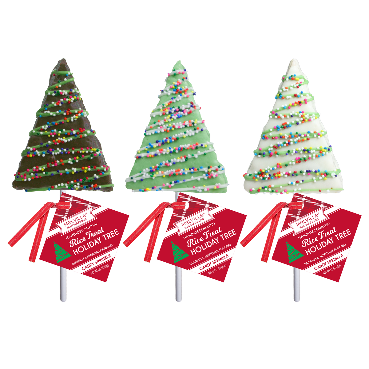 Drizzle Nonpareil Tree Rice Treat Pops - Assorted (18ct)