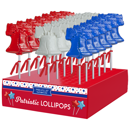 Liberty Bell Lollipops - Red, White, and Blue
