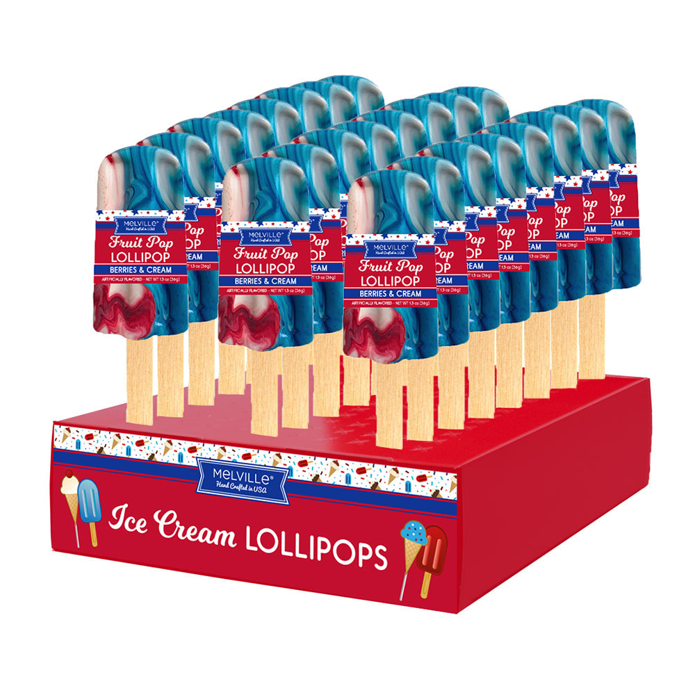 Patriotic Berries & Cream Lollipops (24ct)