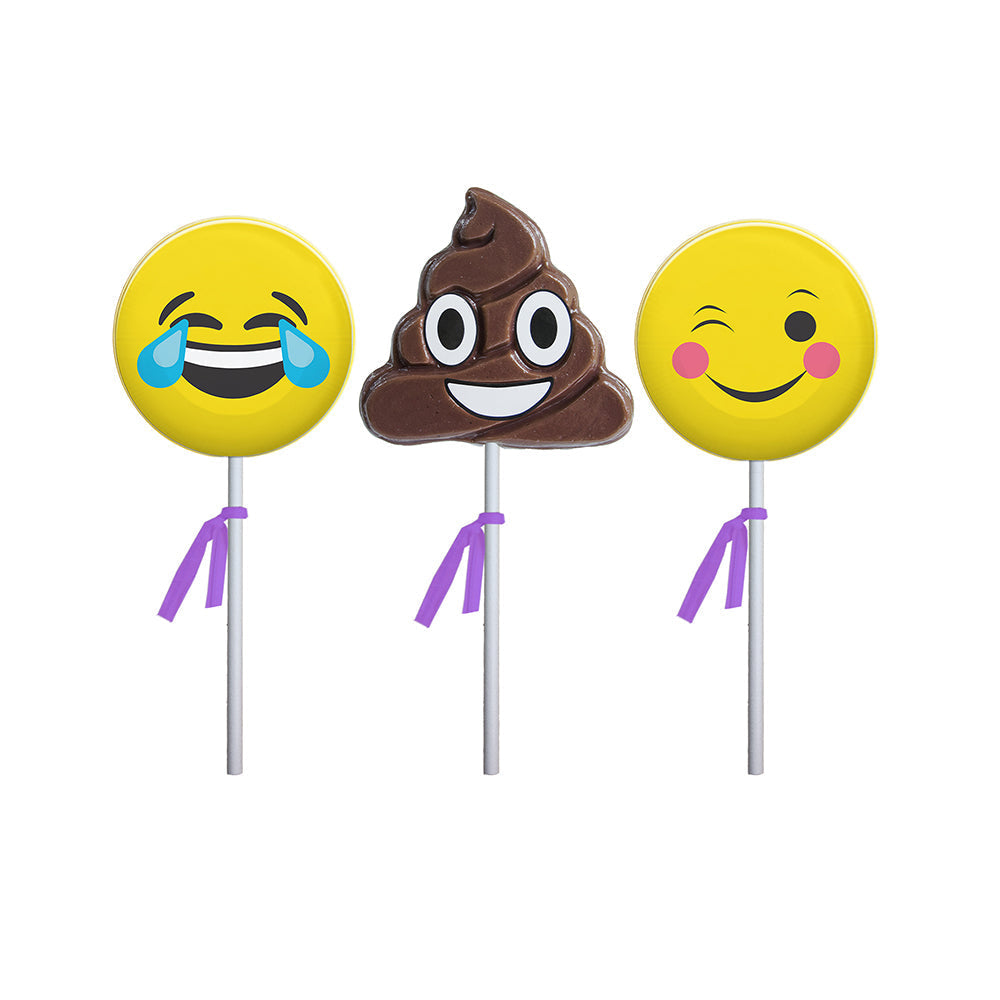 Emo and Poop Lollipops - Assorted (24ct)
