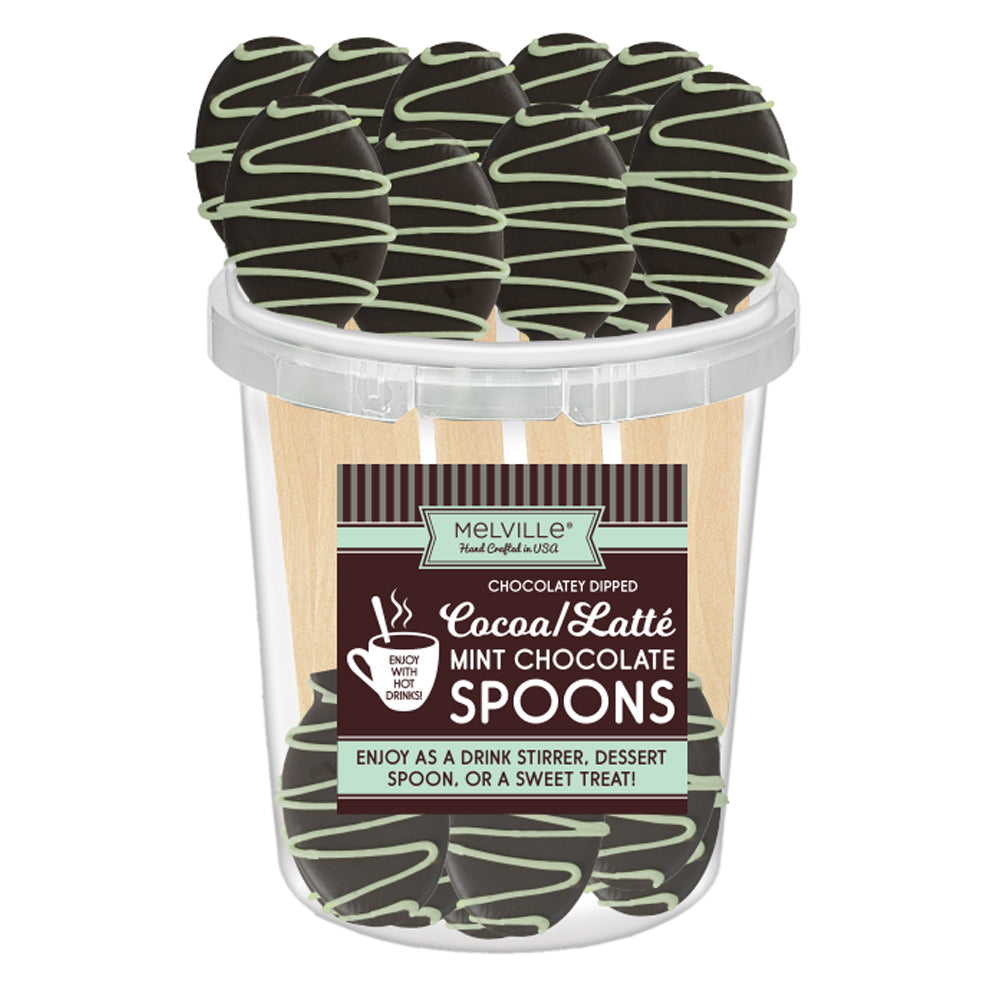 Cocoa-Latte Mint Chocolatey Dipped Spoons (30ct)