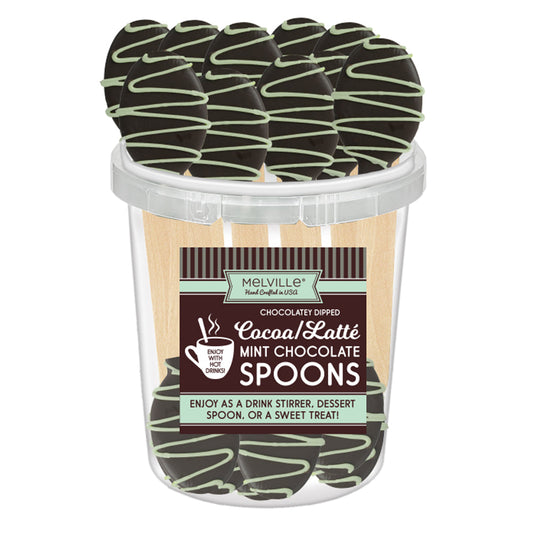 Cocoa-Latte Mint Chocolatey Dipped Spoons