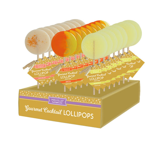 Gourmet Cocktail Lollipop Assortment - Limoncello, Peach Bellini, Mimosa
