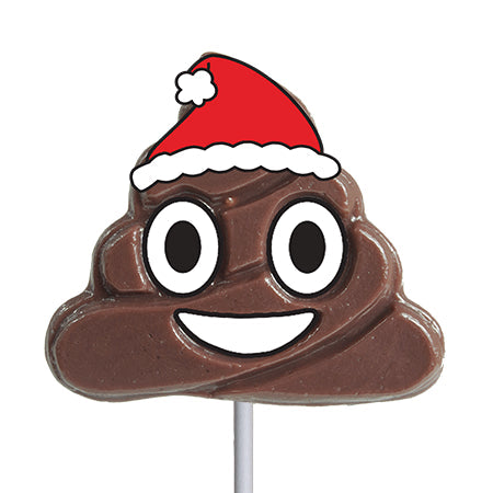 Holiday Poop Emoji Lollipops