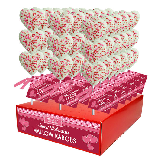 Confetti Heart Marshmallow Kabobs