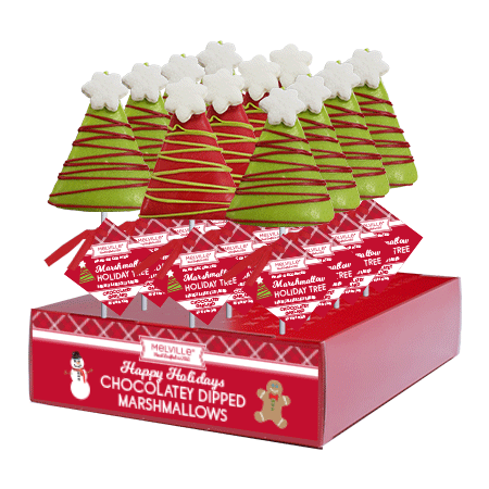 Triangle Tree Marshmallow Pops - Assorted by Melville Candy Company