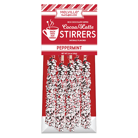 Peppermint Stirrers - Dark Chocolatey Coated