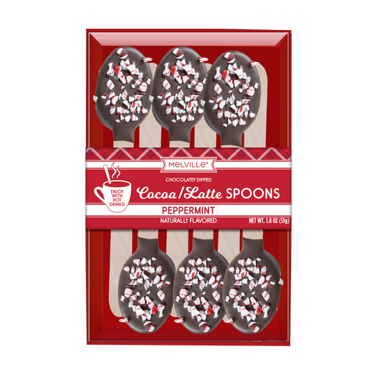 Peppermint Dark Chocolatey Dipped Spoons