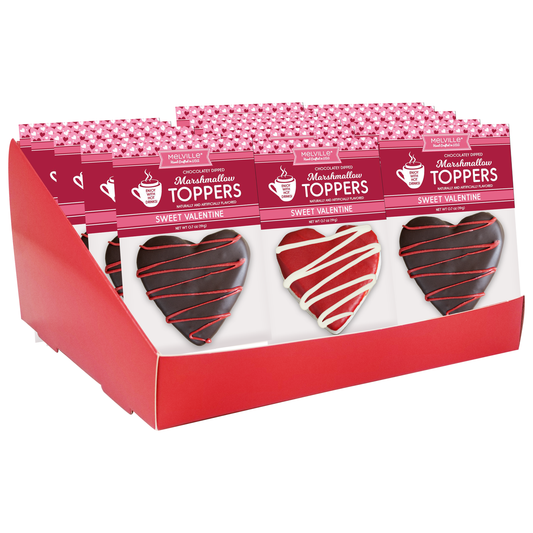 Red Velvet Heart Marshmallow Toppers