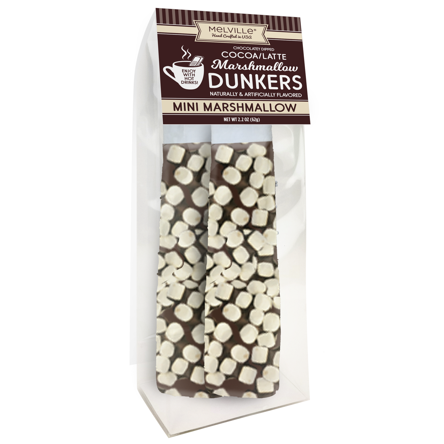 Hot Cocoa Dunker Sticks - Chocolatey Coated & Mini Marshmallow