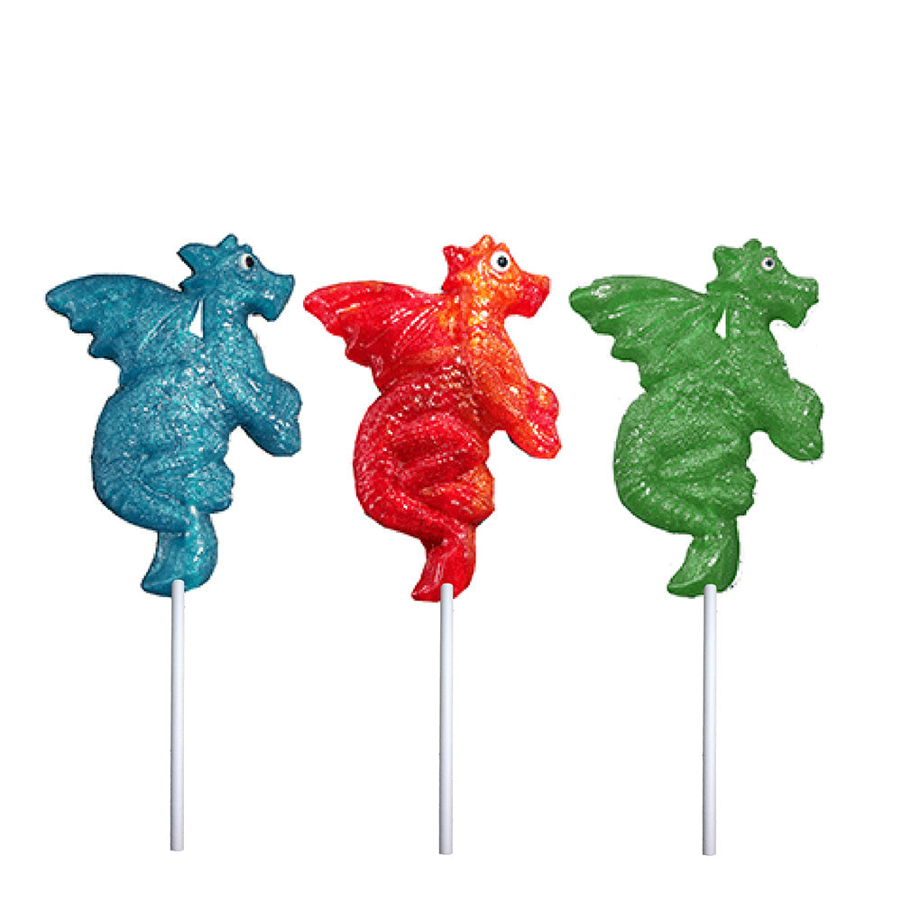 Dragon Glitter Lollipops - Assorted (24ct)