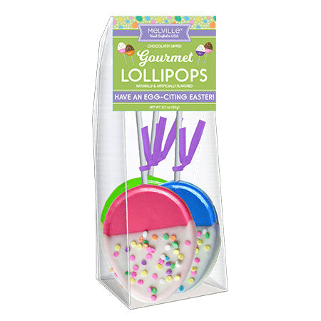 Chocolatey-Dipped Confetti Egg Lollipops - Assorted