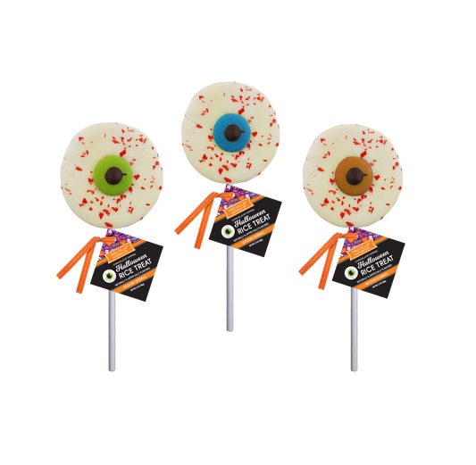 Halloween Eyeball Rice Cereal Treat Pops