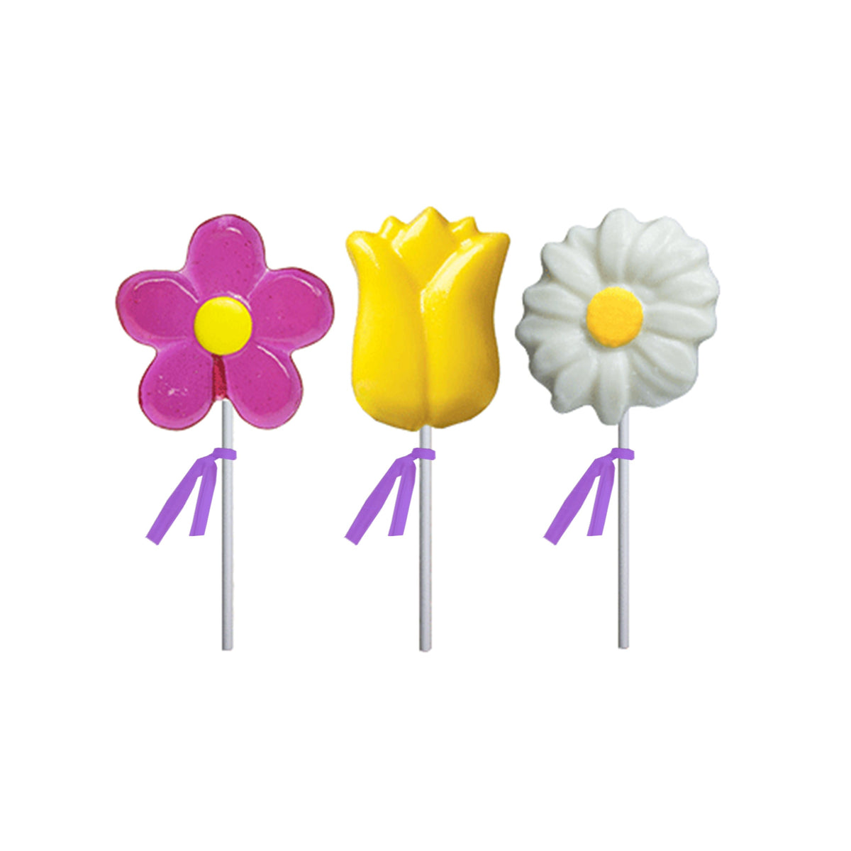 Spring Flowers Lollipops - Assorted (24ct)