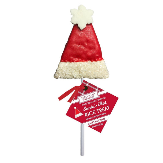Santa Hat Rice Treat Pops