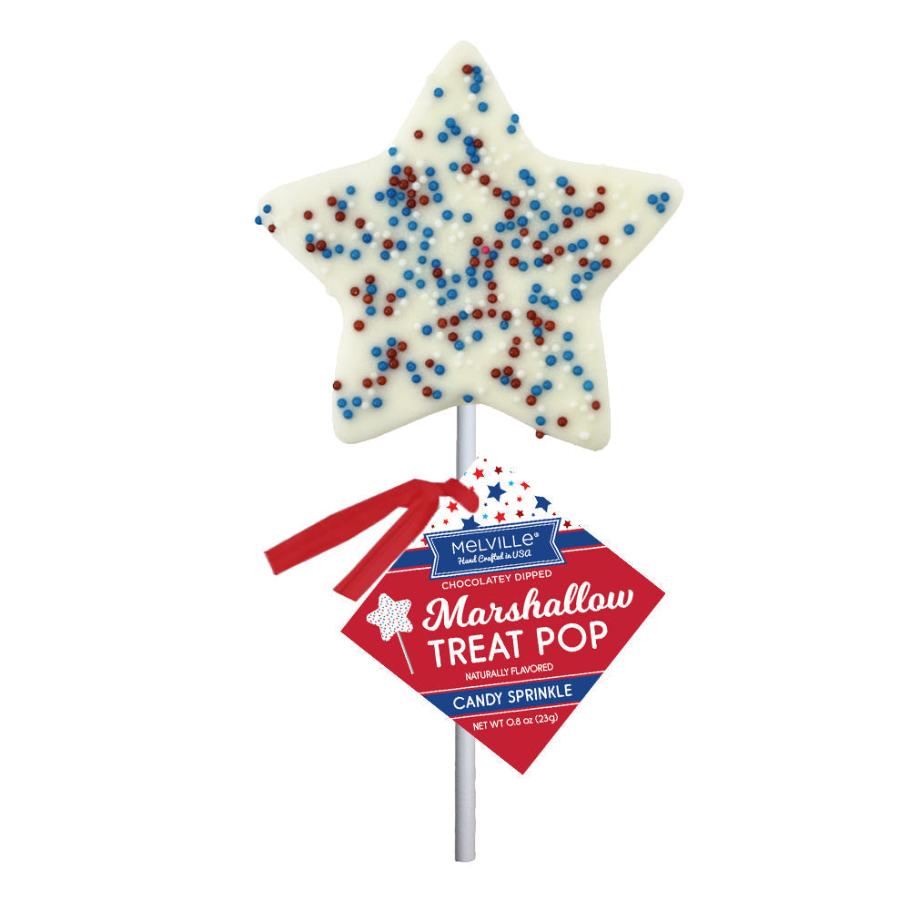 Patriotic Star Nonpareils Marshmallow Pops (18ct)