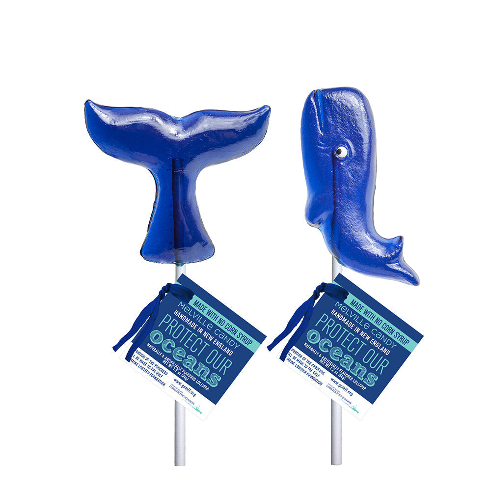 Whale & Whale Tail Lollipops - Charity: Gulf of Maine Lobster Foundation (24ct)