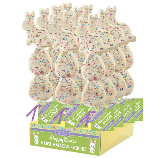 Bunny & Egg Rainbow Nonpareils Marshmallow Kabobs