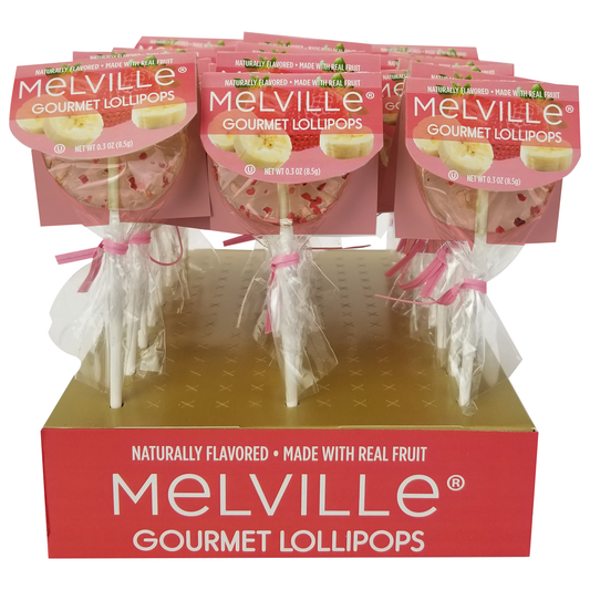 Gourmet Fruit Lollipops - Strawberry Banana