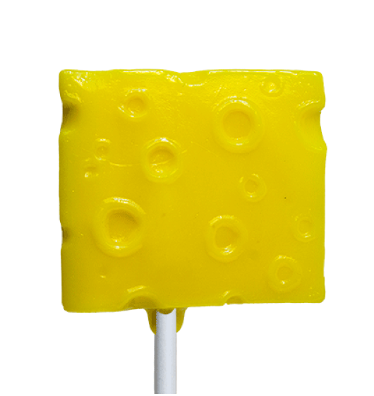 Cheese Wedge Hard Candy Lollipops (24ct)