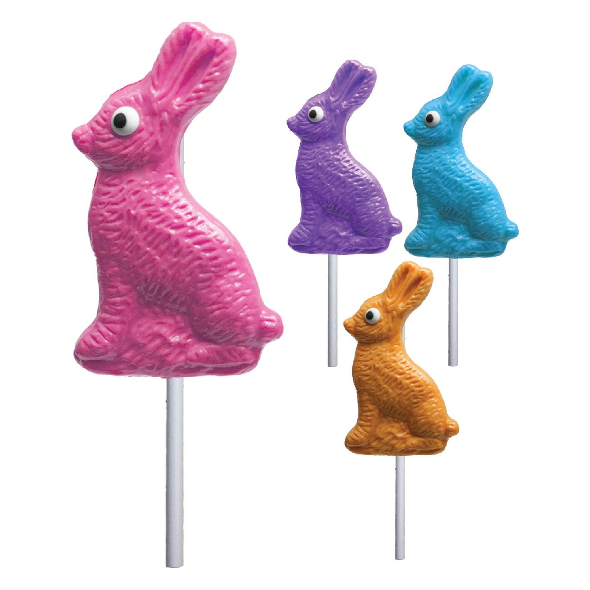 Bunny Profile Lollipops Assorted (24ct) | Melville Candy