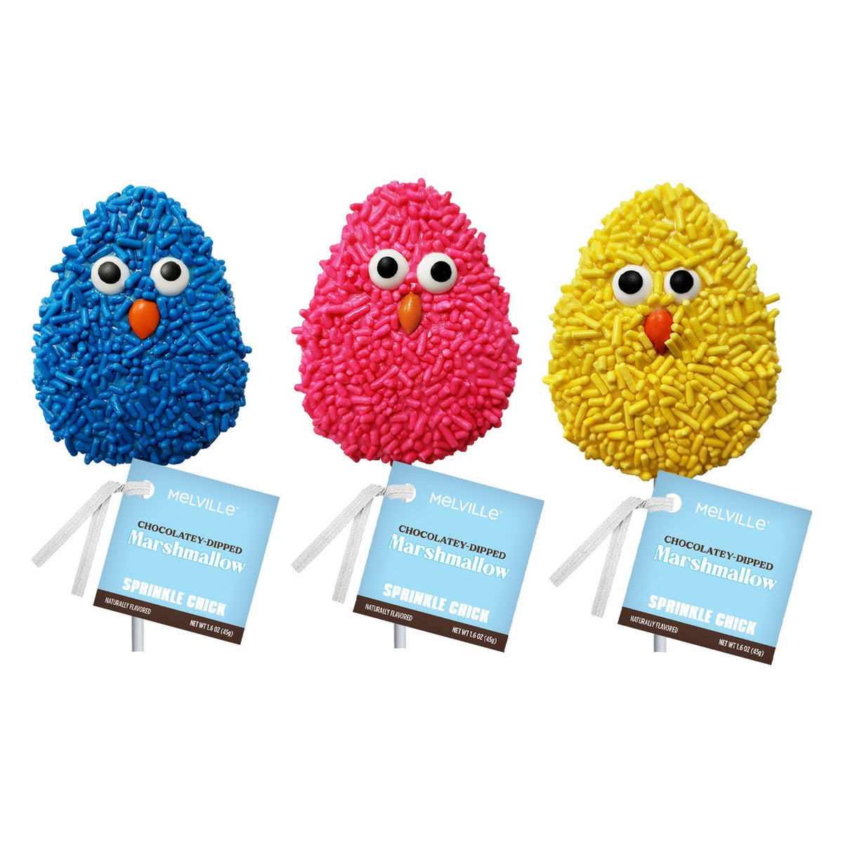 Easter Chick Marshmallow Pops - Assorted Colors