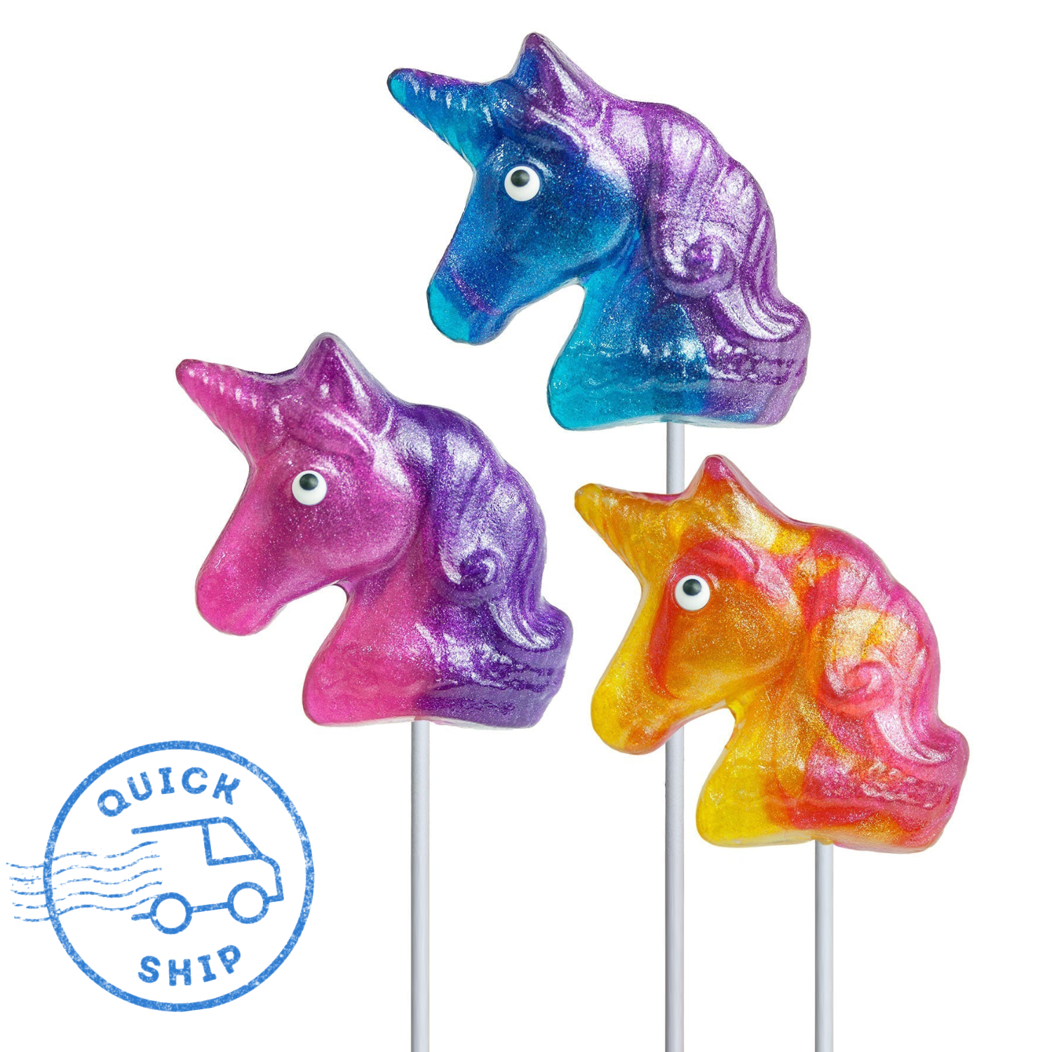 Glitter Swirl Unicorn Lollipops by Melville Candy Company