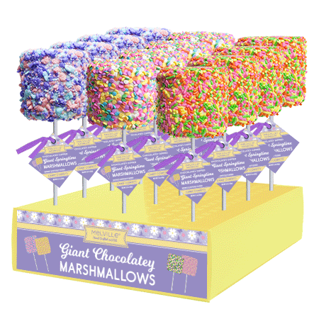 Giant Marshmallow Pops - Spring Assorted