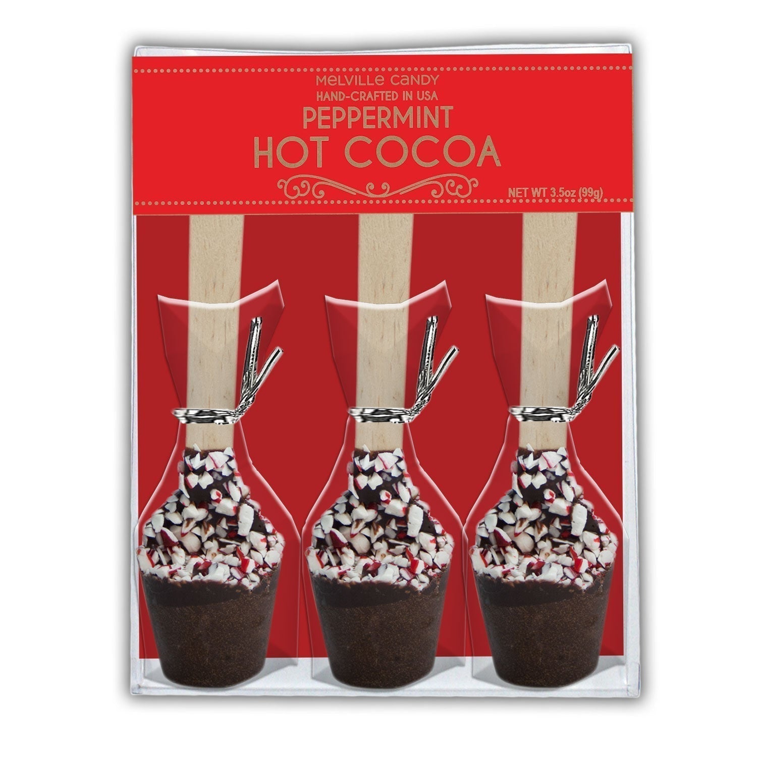 Peppermint Hot Chocolate Spoons by Melville Candy Company