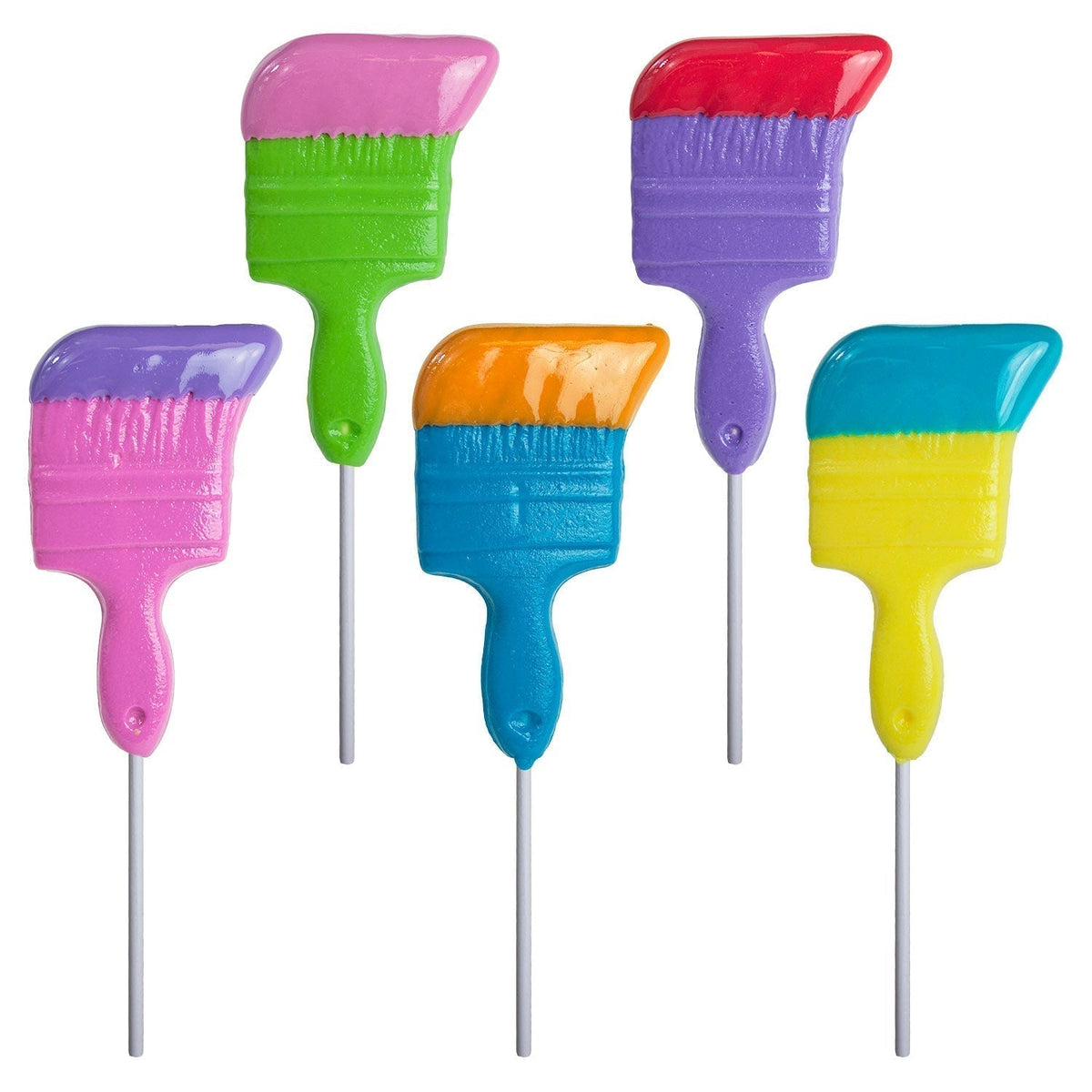Dipped Paintbrush Lollipops - Assorted (24ct)