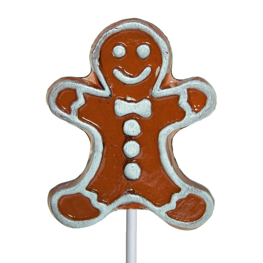 Frosted Gingerbread Man Lollipops