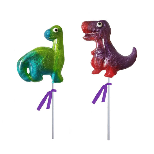 Glitter Swirl Dinosaur Lollipops - Assorted