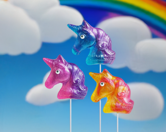Glitter Swirl Unicorn Lollipops (12 ct)