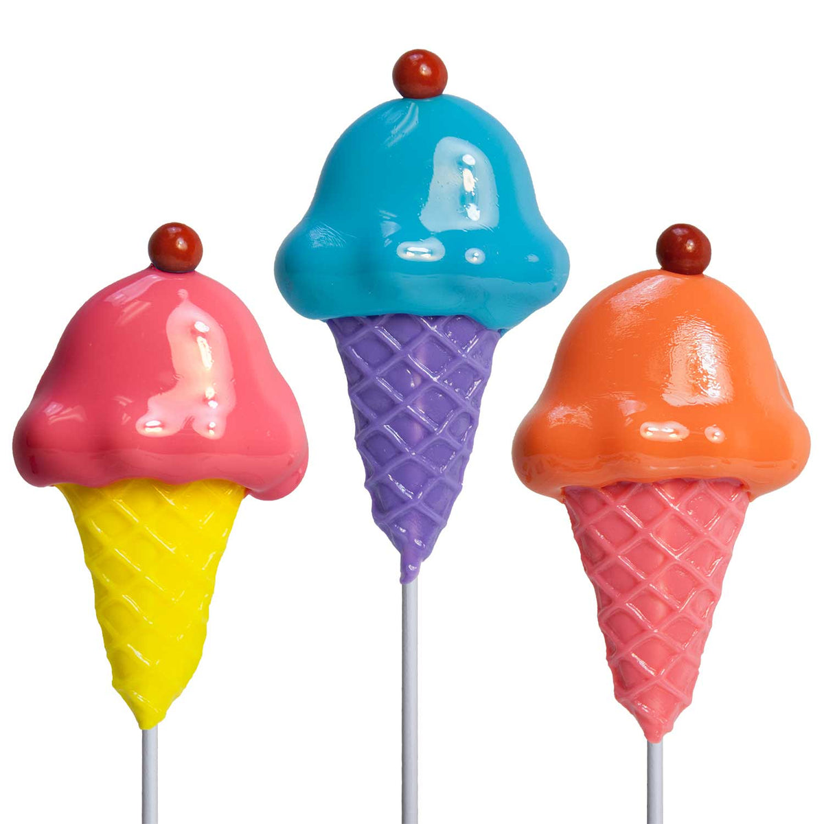 Ice Cream with Cherry Lollipops - Assorted (24ct)