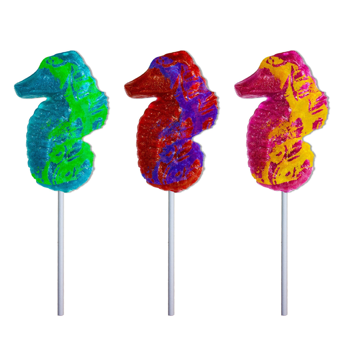 Glitter Swirl Seahorse Lollipops - Assorted (24ct)