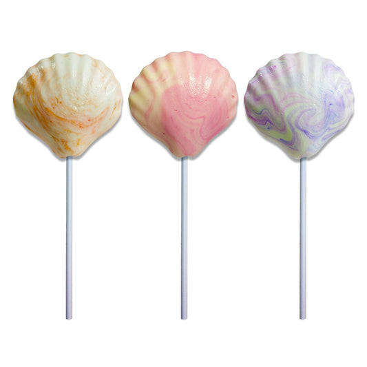 Cream Swirl Seashell Lollipops - Assorted