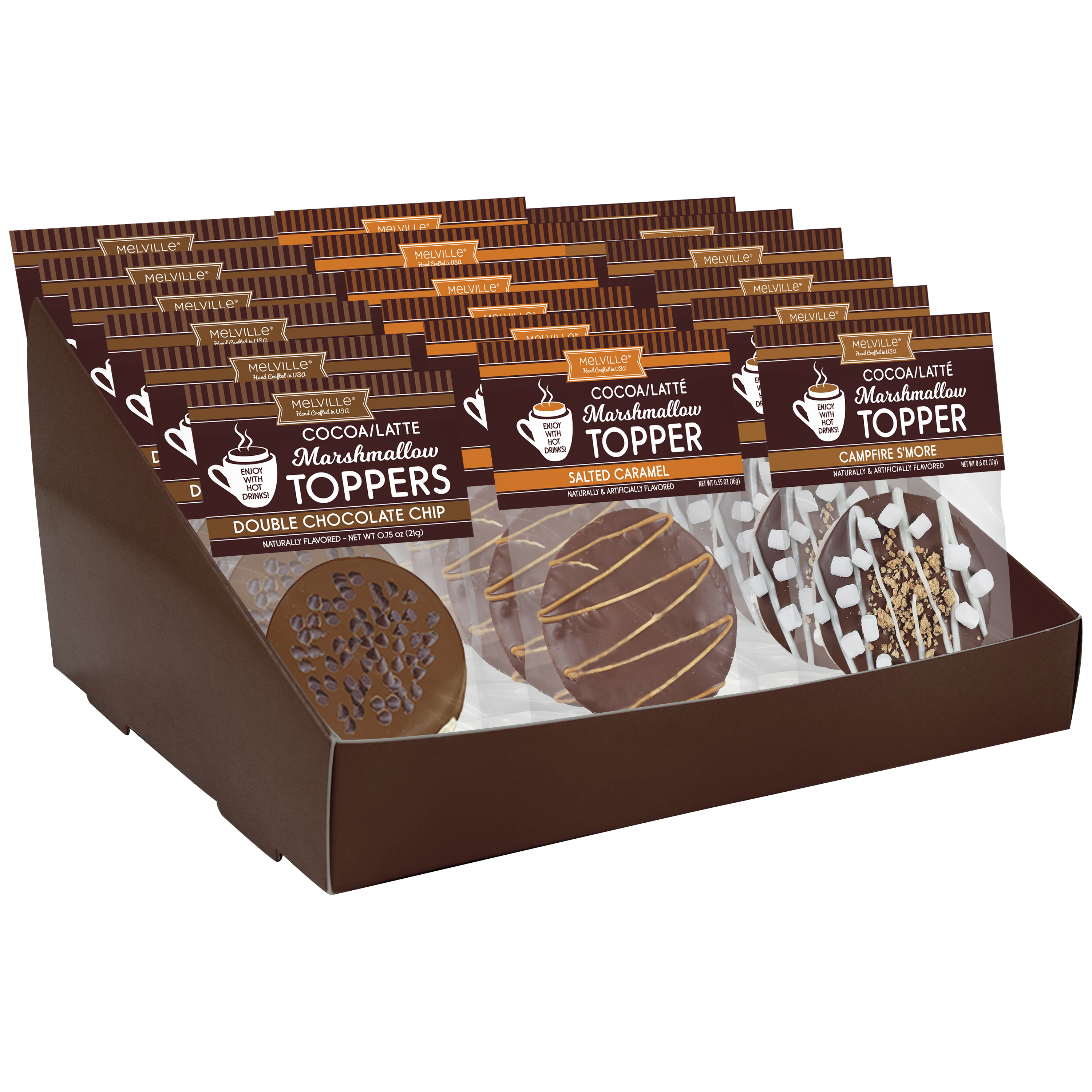 Chocolate Marshmallow Toppers - Assorted Favorites by Melville Candy Company