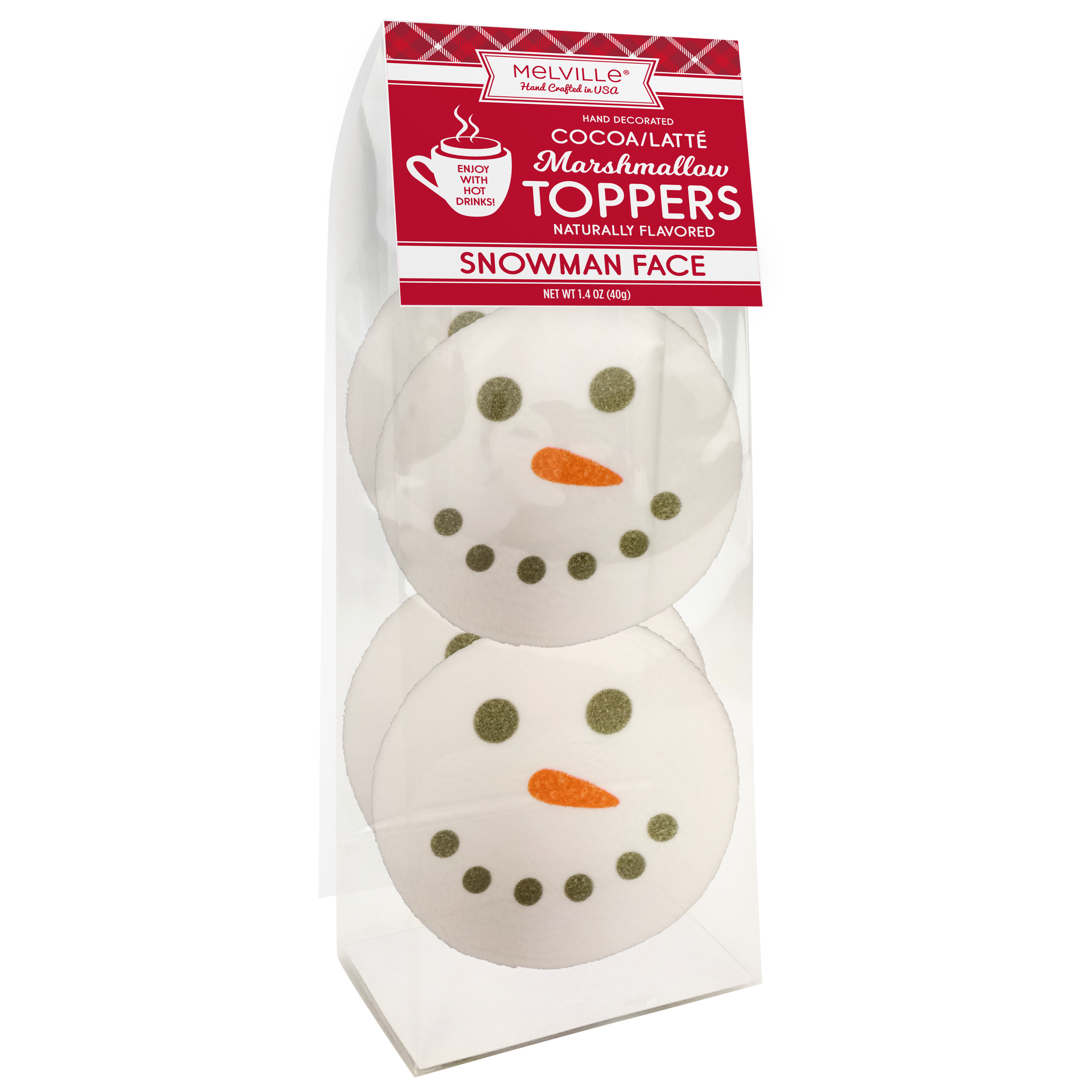 Snowman Face Marshmallow Toppers by Melville Candy Company