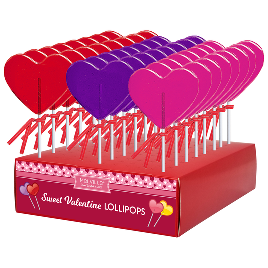 Classic Valentine Heart Lollipops - Assorted