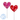 Confetti Heart Lollipops - Pink & Red