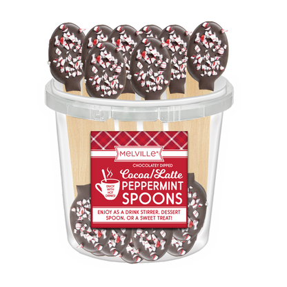 Peppermint Dark Chocolatey Dipped Spoons