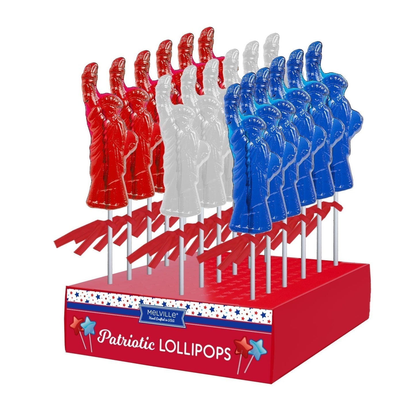 Statue of Liberty Lollipops - Red, White, and Blue