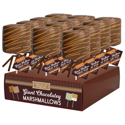 Giant Marshmallow Pops - Caramel Sea Salt (12ct)