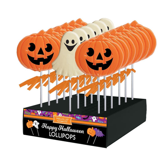 Jack-O-Lantern & Ghost Halloween Lollipops - Assorted